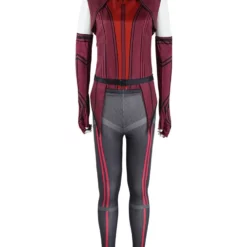 TV Drama Marvel Comics Wanda Vision Scarlet Witch Cosplay Full Set Costume With Patterned Cloak -Halloween Shop 20220701185019276763