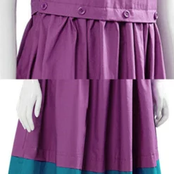 TV Drama Stranger Things Season 3 Nancy Wheeler Purple Dress Cosplay Costume -Halloween Shop 202207251354201686742