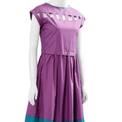 TV Drama Stranger Things Season 3 Nancy Wheeler Purple Dress Cosplay Costume -Halloween Shop 202207251354210807406
