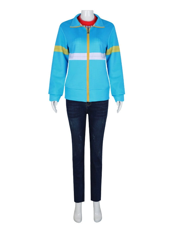 TV Drama Stranger Things Season 4 Max Mayfield Blue Sportswear Set Halloween Cosplay Costume 3 TV Drama Stranger Things Season 4 Max Mayfield Blue Sportswear Set Halloween Cosplay Costume