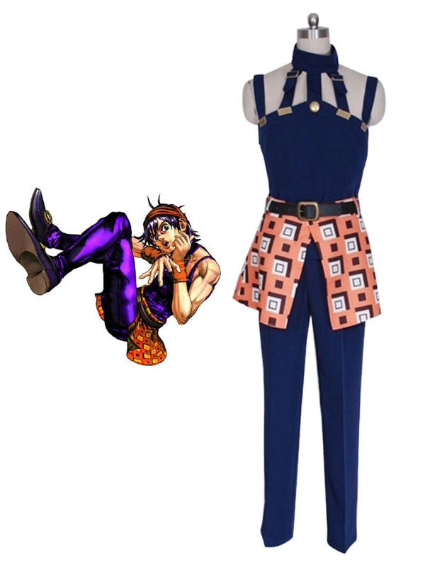 JoJo’s Bizarre Adventure Golden Wind Ghirga Narancia Halloween Cosplay Costume 3 JoJo’s Bizarre Adventure Golden Wind Ghirga Narancia Halloween Cosplay Costume