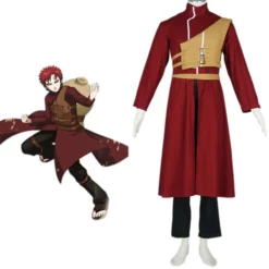 Naruto Shippuden Gaara Red Cosplay Costume Halloween