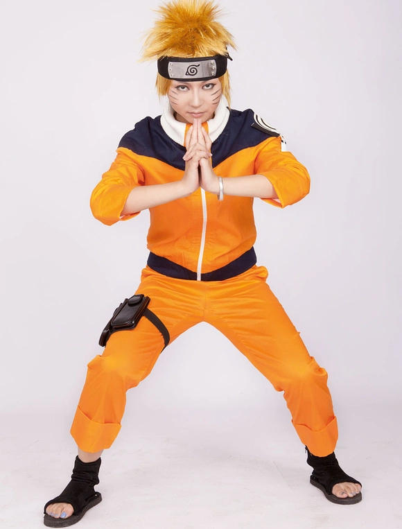 Naruto Uzumaki Anime Halloween Cosplay Costume 3 Naruto Uzumaki Anime Halloween Cosplay Costume