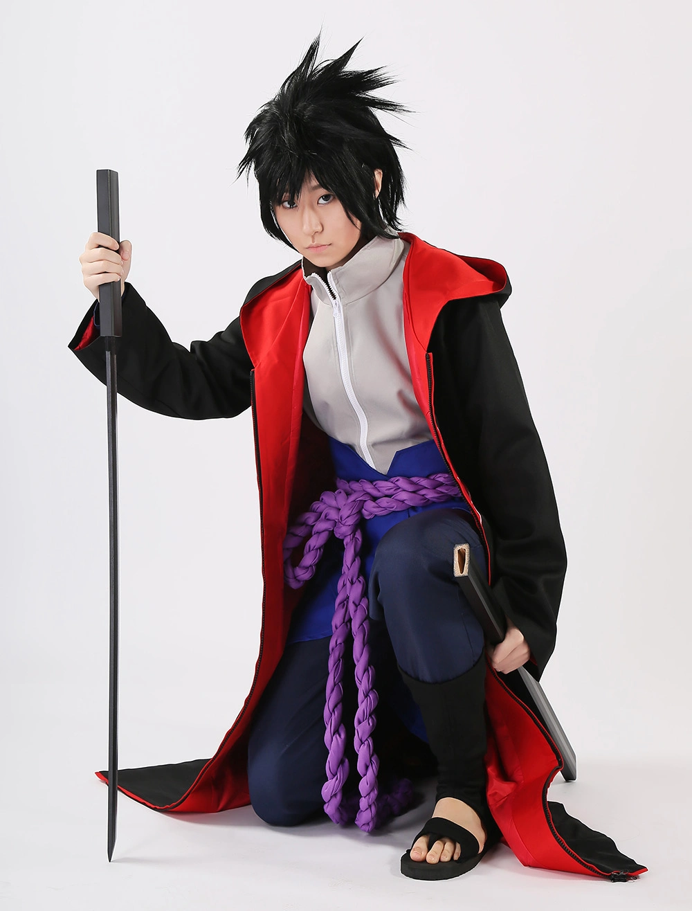 Naruto Uchiha Sasuke Akatsuki Five Pieces Set Halloween Cosplay Costume Halloween 8 Naruto Uchiha Sasuke Akatsuki Five Pieces Set Halloween Cosplay Costume Halloween - Image 6