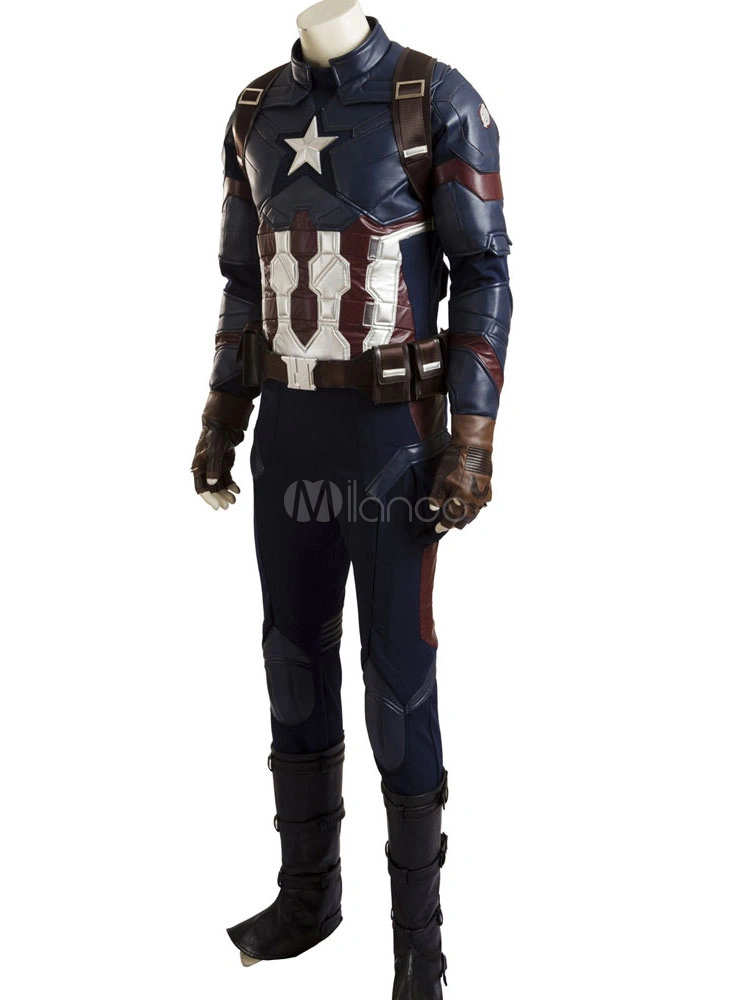 Marvel Comics Captain America Steve Rogers Halloween Cosplay Costume Halloween 4 Marvel Comics Captain America Steve Rogers Halloween Cosplay Costume Halloween - Image 2