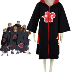 Naruto Akatsuki Cloak Halloween Cosplay Costume